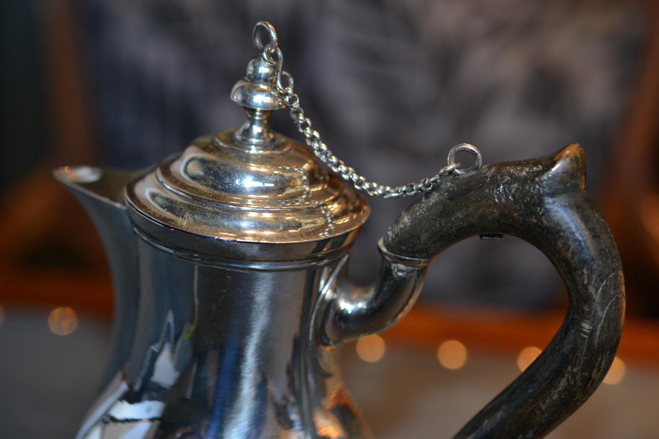 Directoire Late 18th-Early 19th Century Silver Coffee Pot, Italian-Trento For Sale