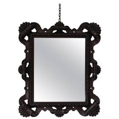 Late 18th-Early 19th Century Swedish Carved and Patinated Wood Mirror