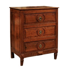 Late 18th Louis XVI French Oak Petite Commode