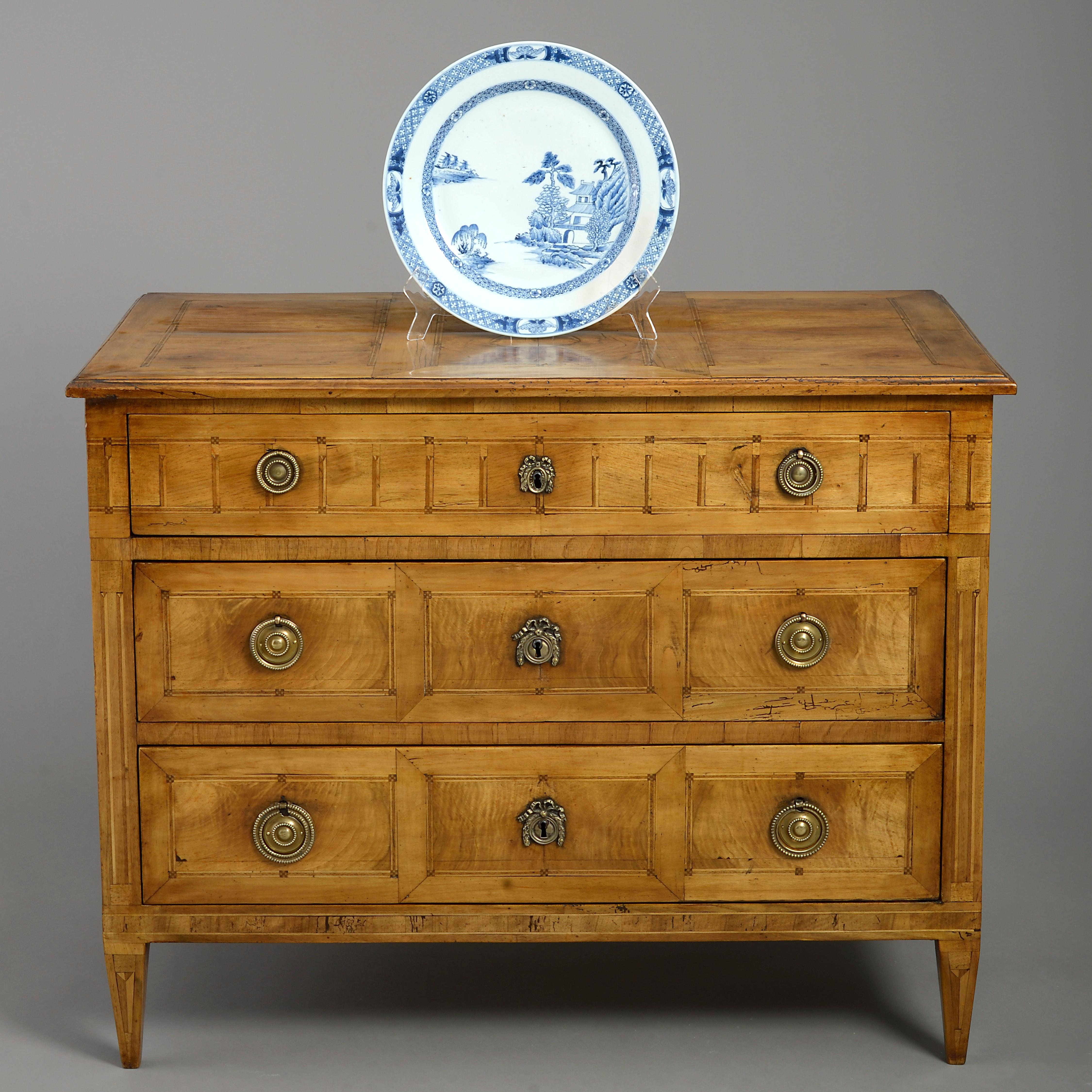French Late 18th Louis XVI Period Walnut Commode
