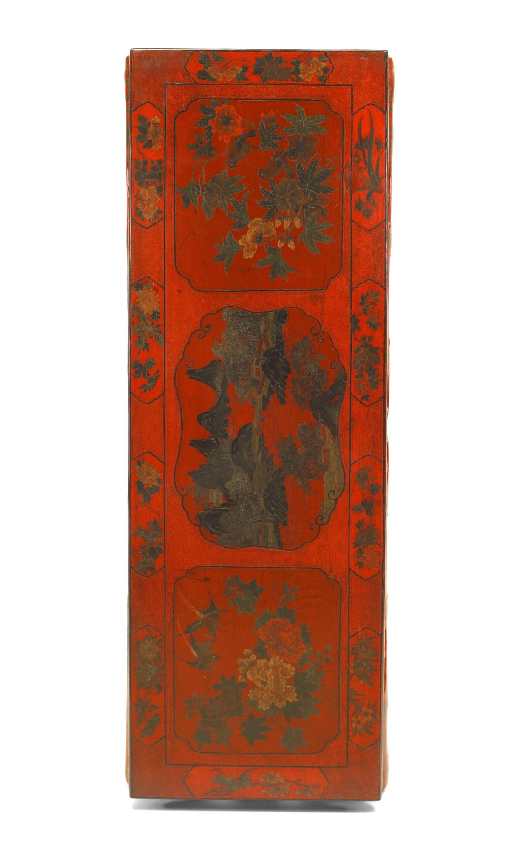 Late 18th or Early 19th c. Red Chinese Lacquer Console Table 1