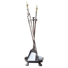 Antique Late 18th or Early 19th Century Dutch Neoclassical Fireplace Tools of Fire Tools