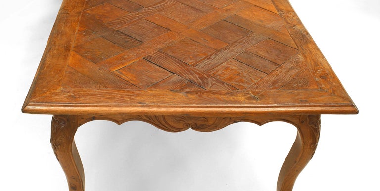 Louis XV French Provincial Oak Dining Table For Sale