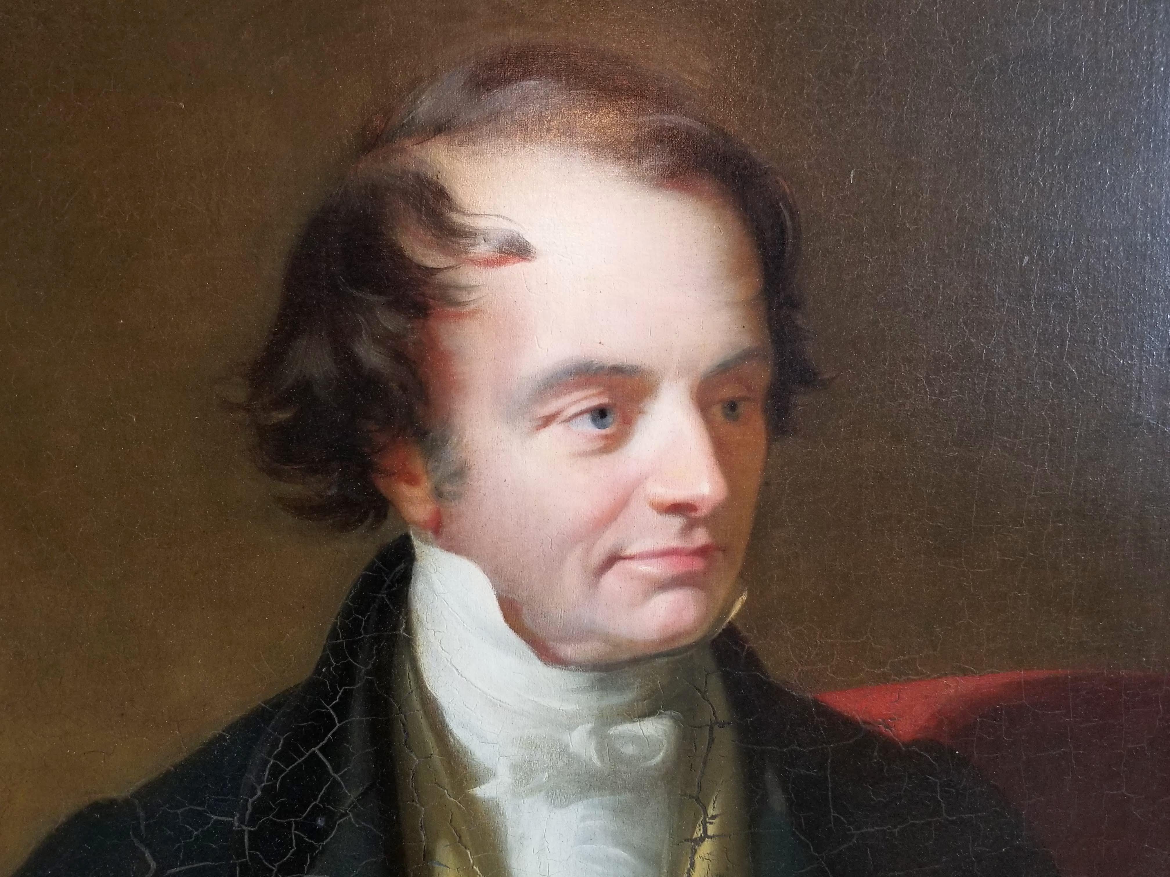 Late 18th or Early 19th Century Portrait of a Gentleman Oil On Canvas In Good Condition For Sale In Portland, OR
