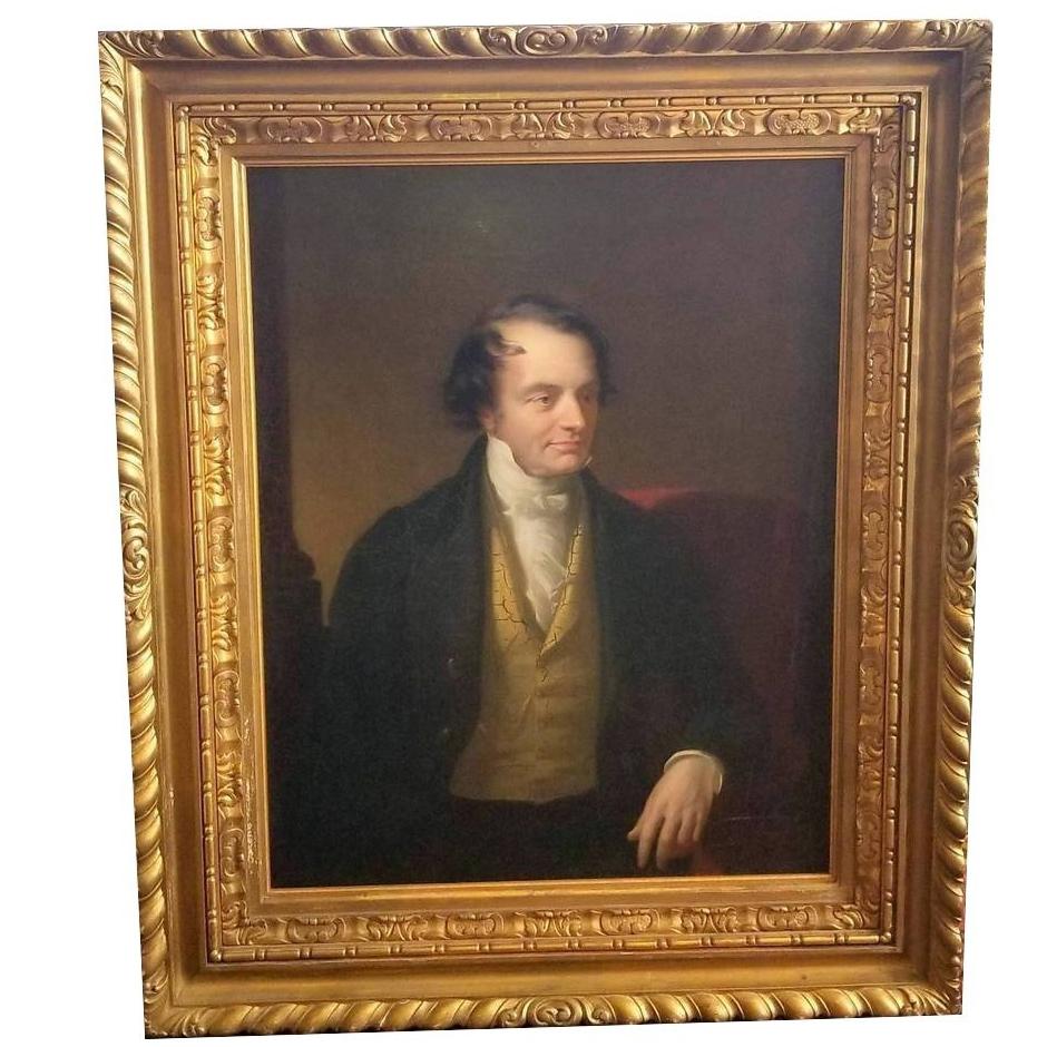 Late 18th or Early 19th Century Portrait of a Gentleman Oil On Canvas For Sale