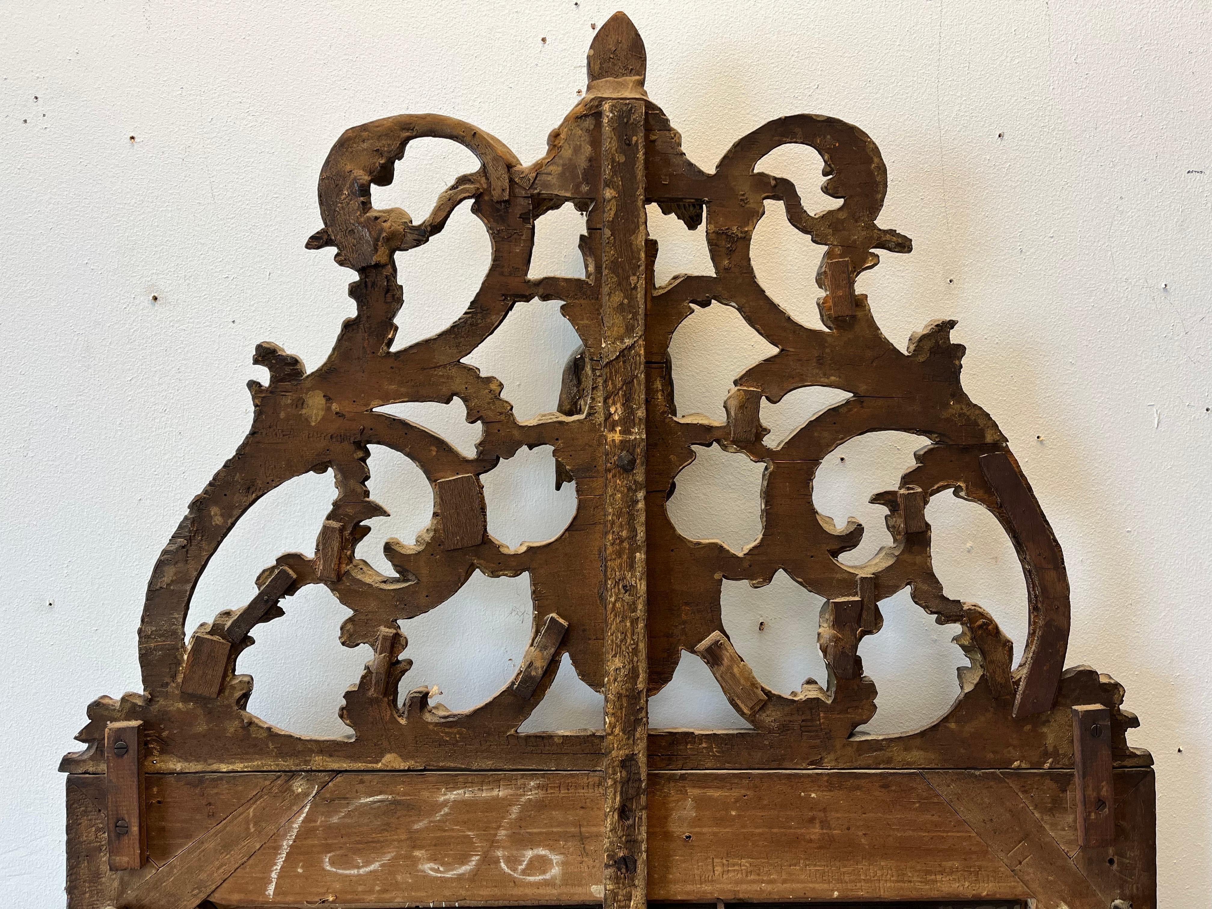 Late 18th or Early 19th Century Regence Louis XIII Style Ornate Cherub Mirror For Sale 11
