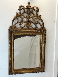 Late 18th or Early 19th Century Regence Louis XIII Style Ornate Cherub Mirror