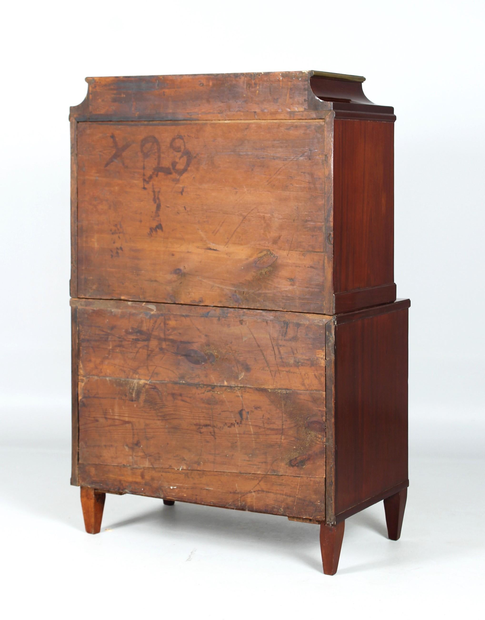 Late 18th or Early 19th Century Secretary with Hidden Mechanisms, Mahogany For Sale 11