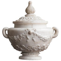 Late 18th Statuary Marble Grand Tour Vase
