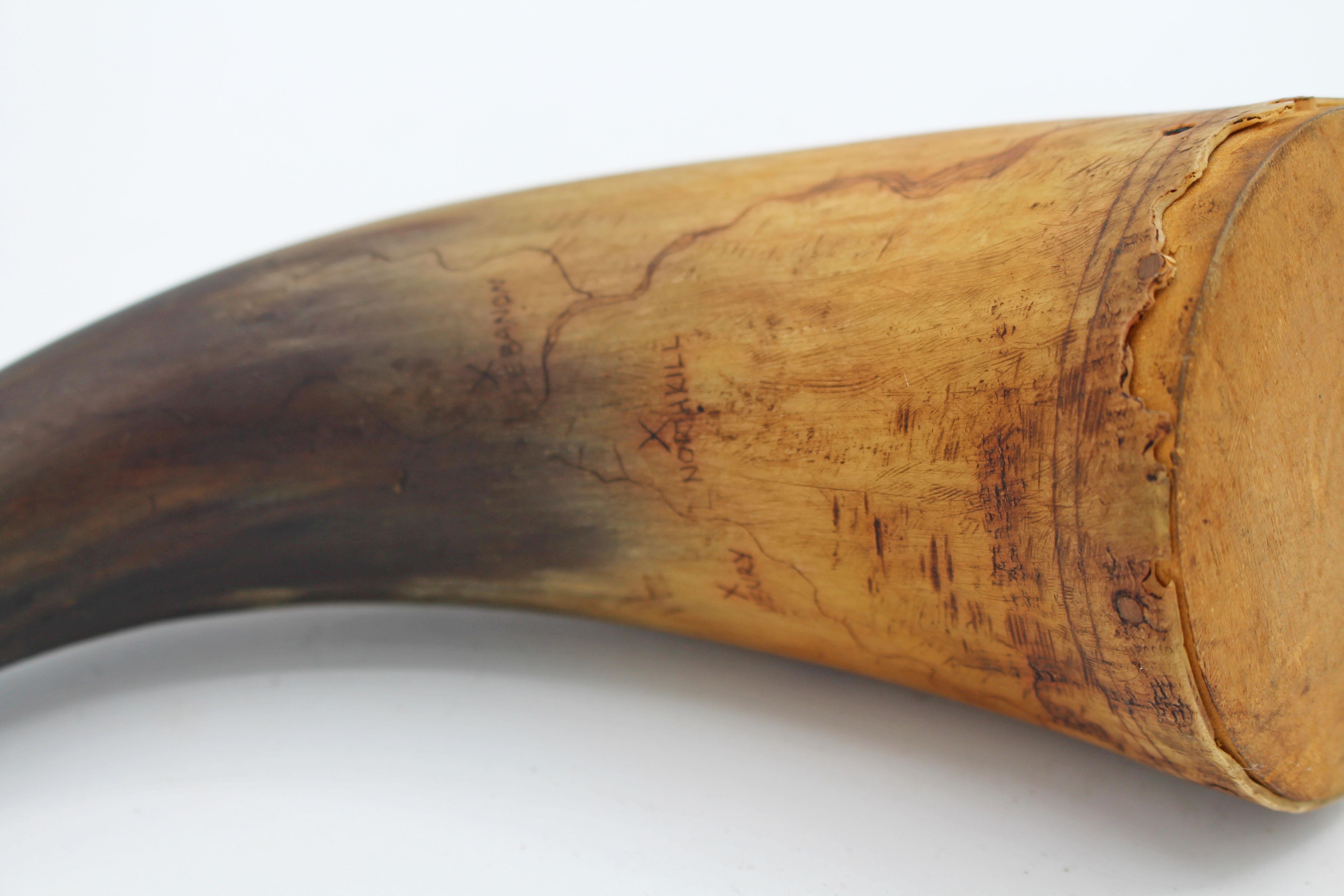 Late 18th to Early 19th Century Pennsylvania Etched Powder Horn 9
