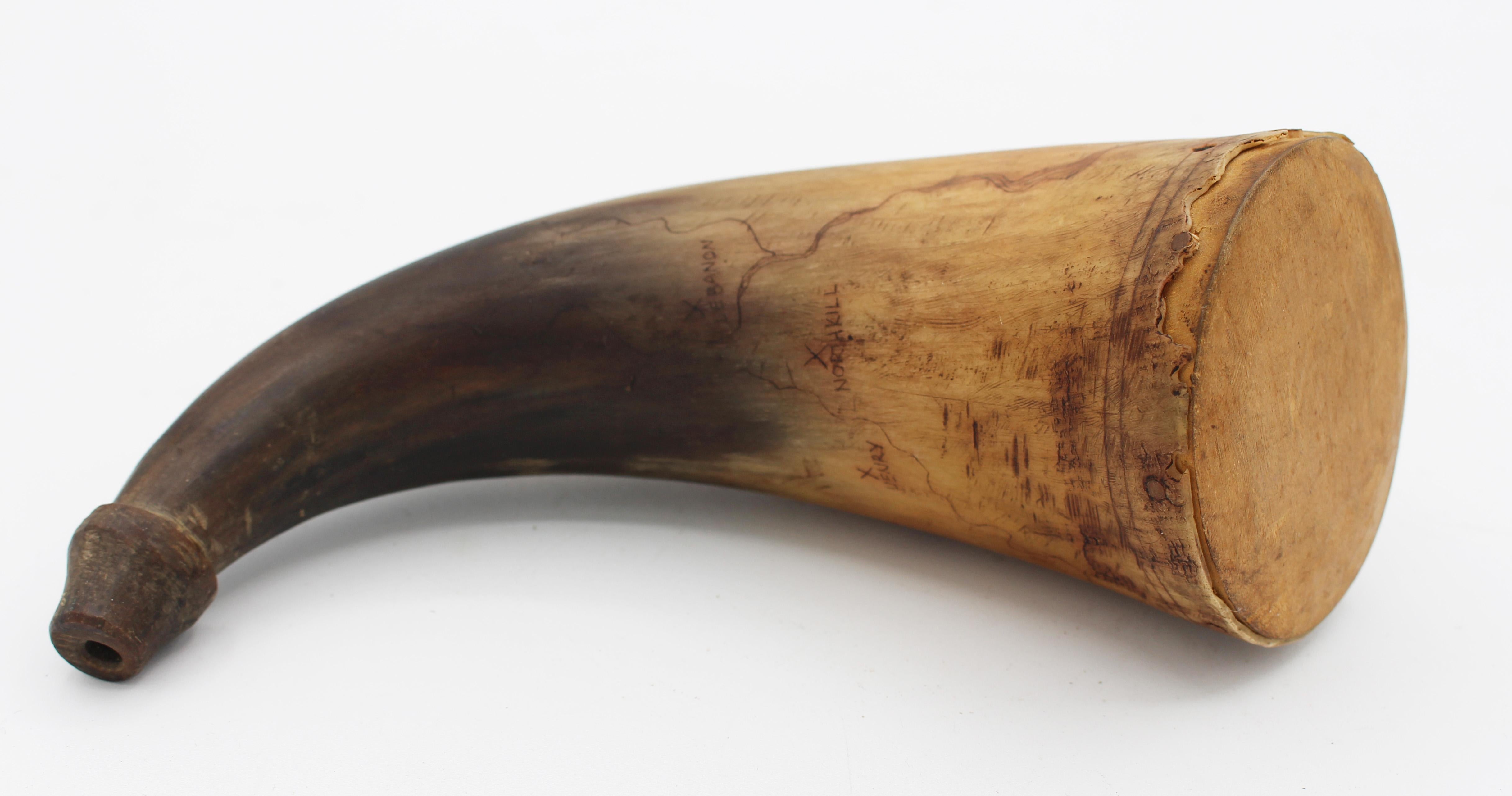 Late 18th to Early 19th Century Pennsylvania Etched Powder Horn 3