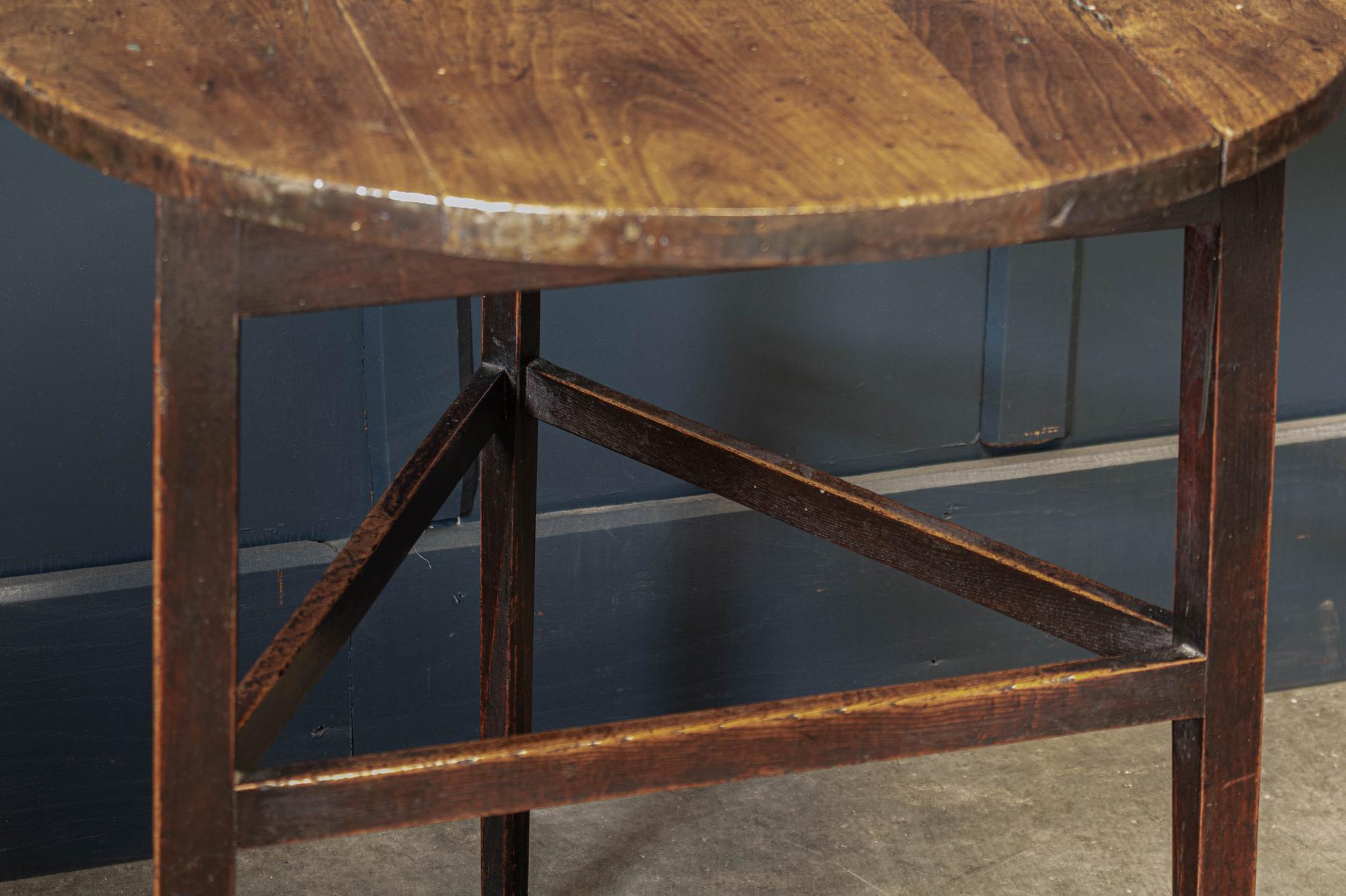 Late 18thc English Ash & Fruitwood Cricket / Tavern Table 3