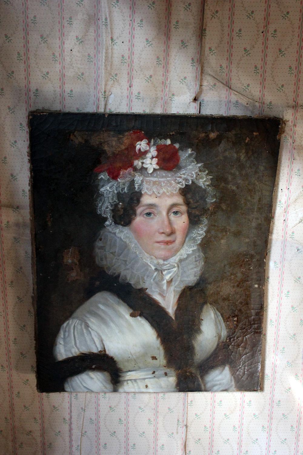 Late 18th Century French School Oil on Canvas Portrait of a Lady circa 1780-1790 13