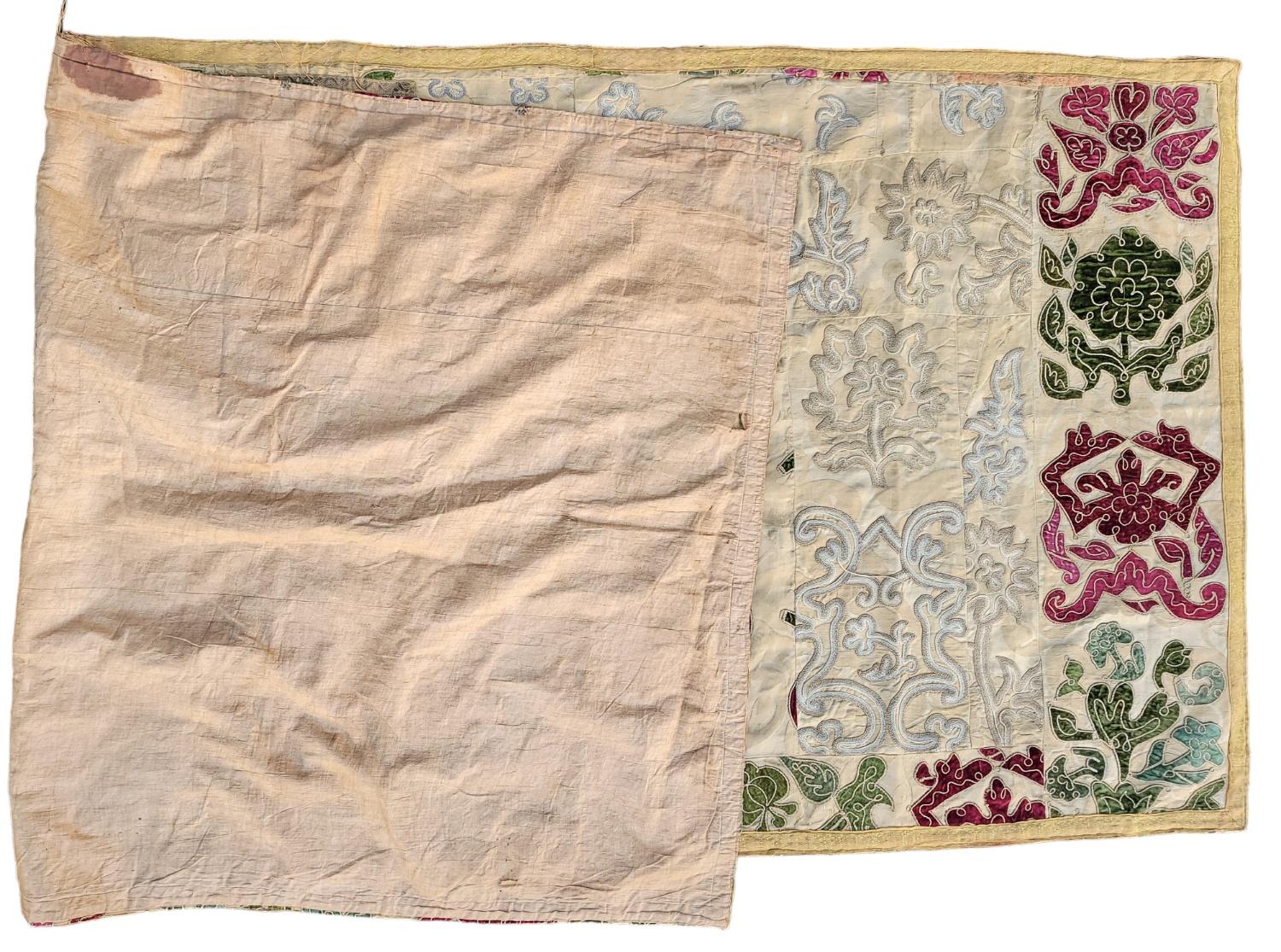 Linen Late 18thc Italian Alter Cloth Hand Made Applique  For Sale