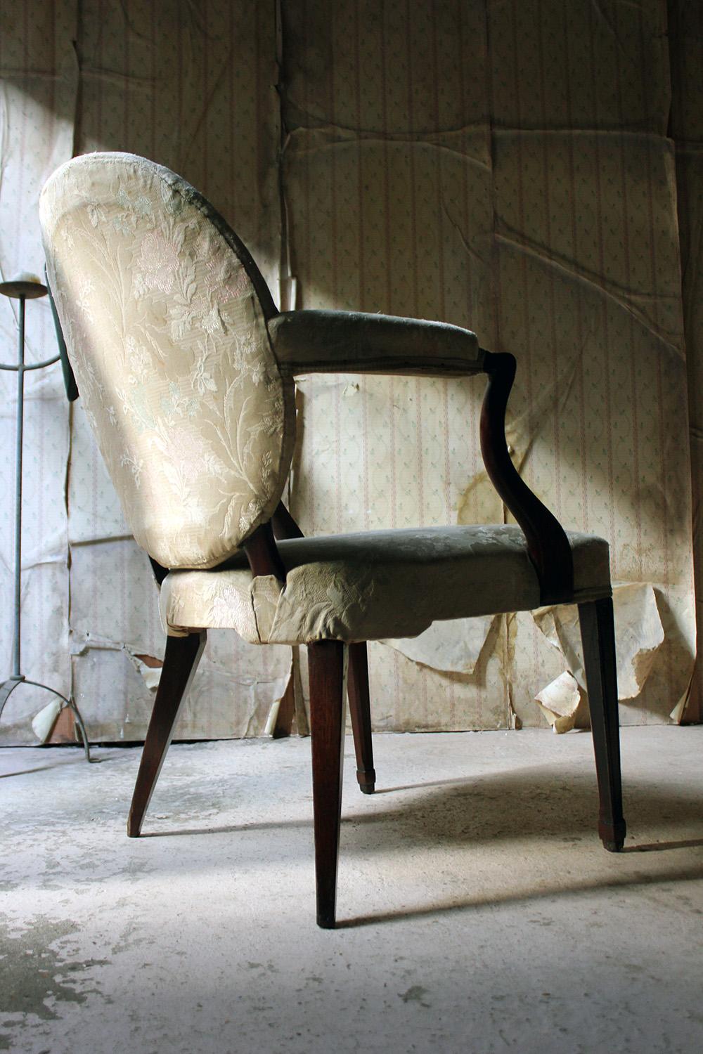 Late 18th Century Scottish Oval-Back Armchair, circa 1780-1790 For Sale 7