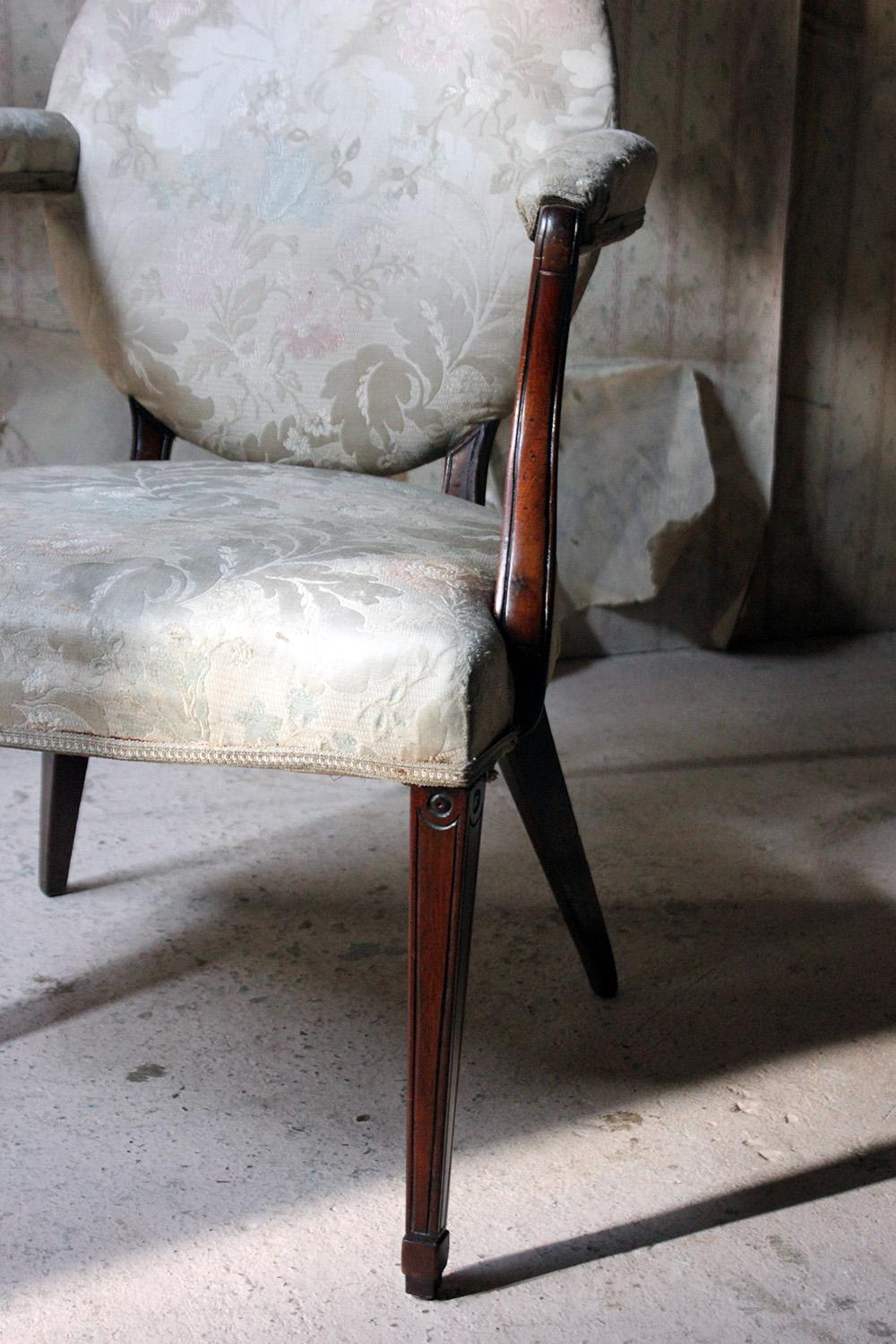 Late 18th Century Scottish Oval-Back Armchair, circa 1780-1790 For Sale 1