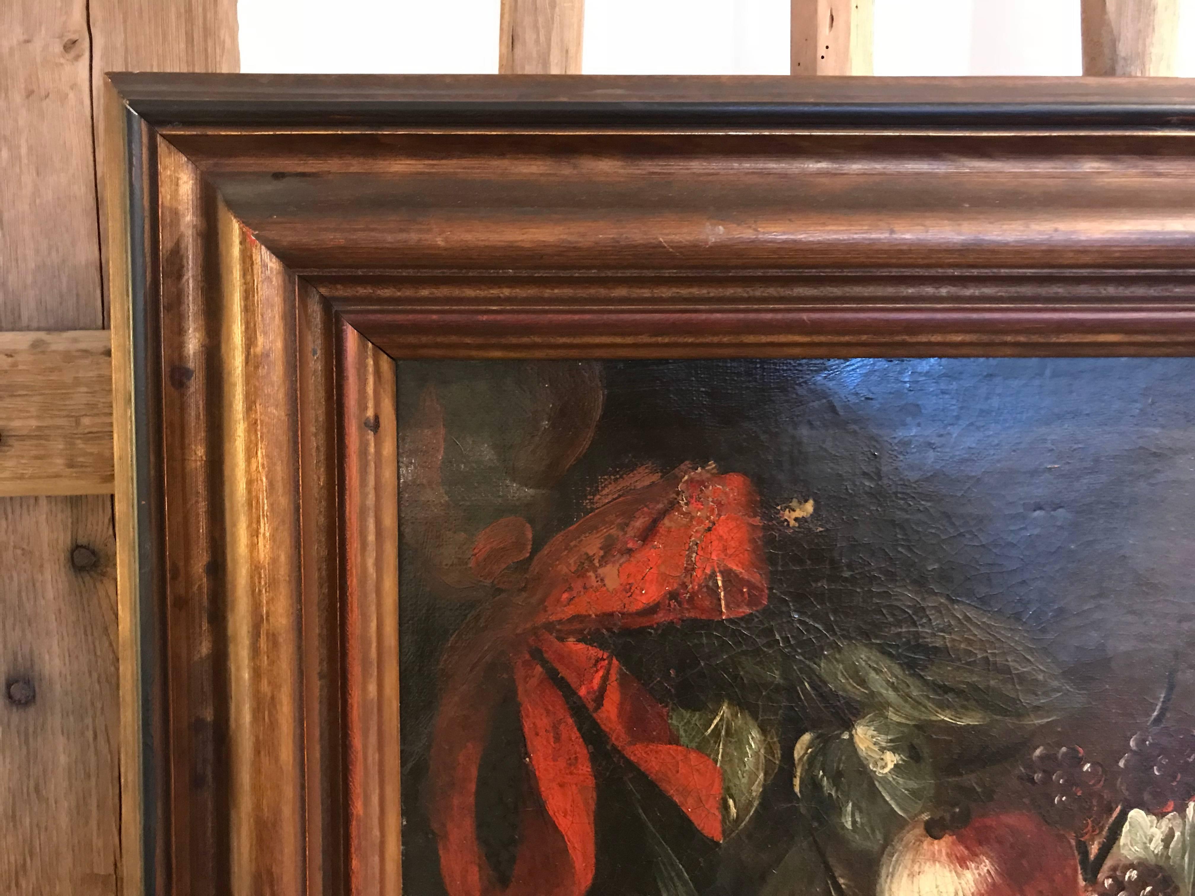 Late 18th-Early 19th Century Fruit Still Life In Excellent Condition For Sale In Boston, MA