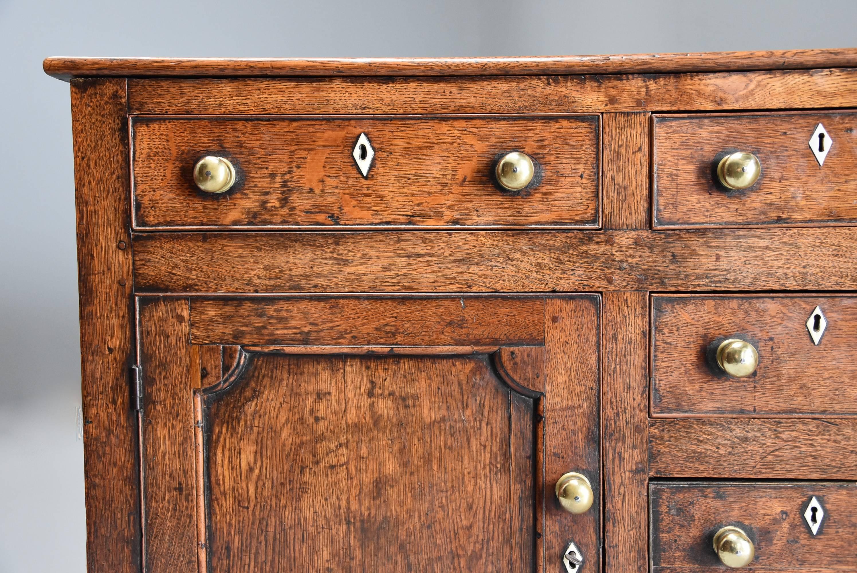 Late 18th-Early 19th Century Oak Dresser Base of Superb Patina For Sale 2