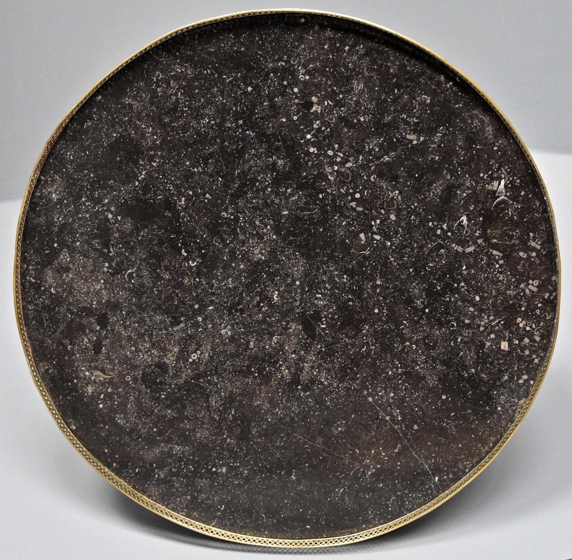 Late 18th-Early 19th Century French Empire Mahogany Black Marble Gueridon Table 4