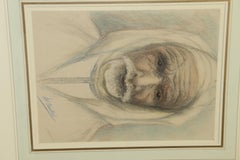 Late 19 Century French Exhibited Colored Pencil Drawing of a Arab Gentleman