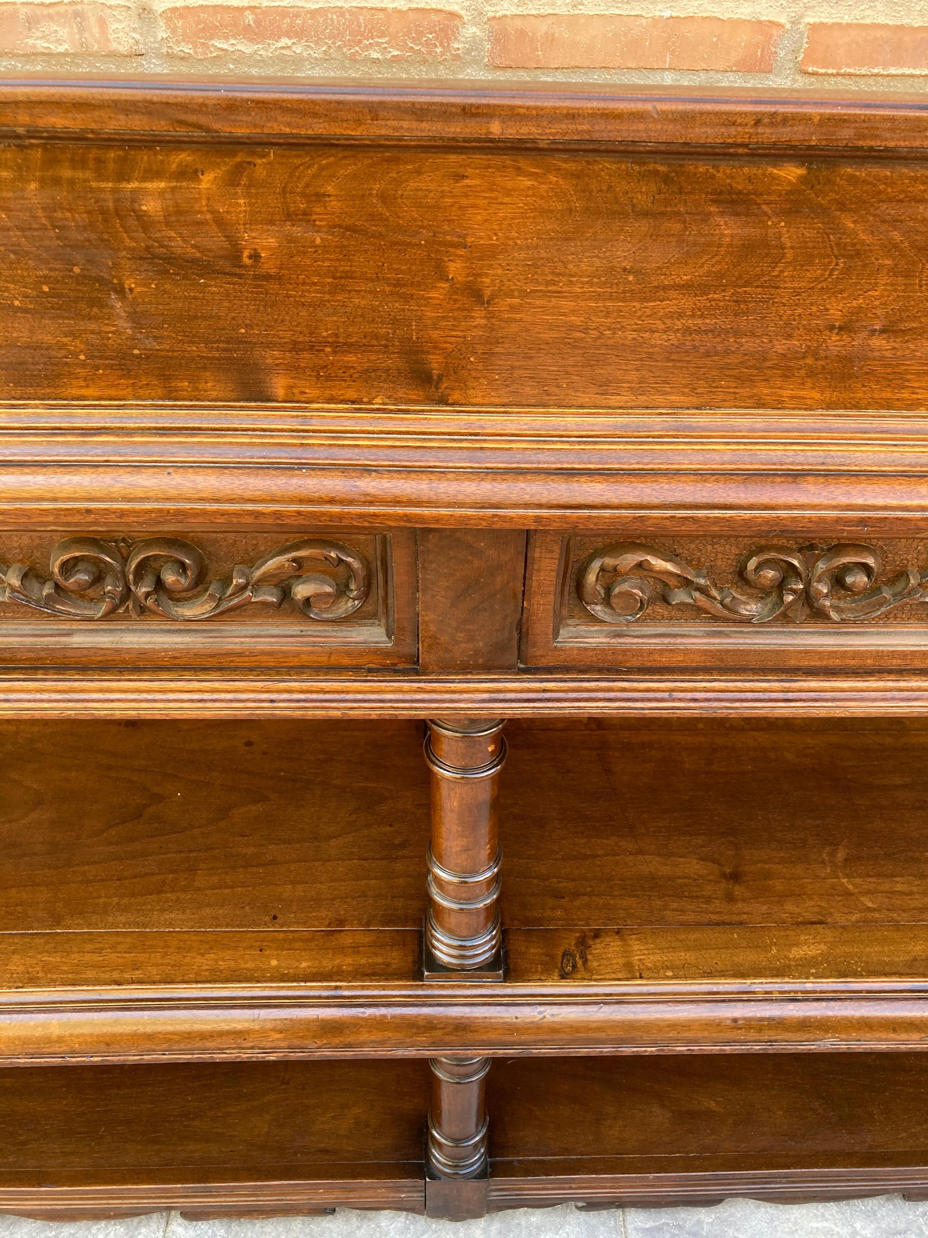 Late 19th Century Long Sideboard Antique French Renaissance Server Sideboard 7