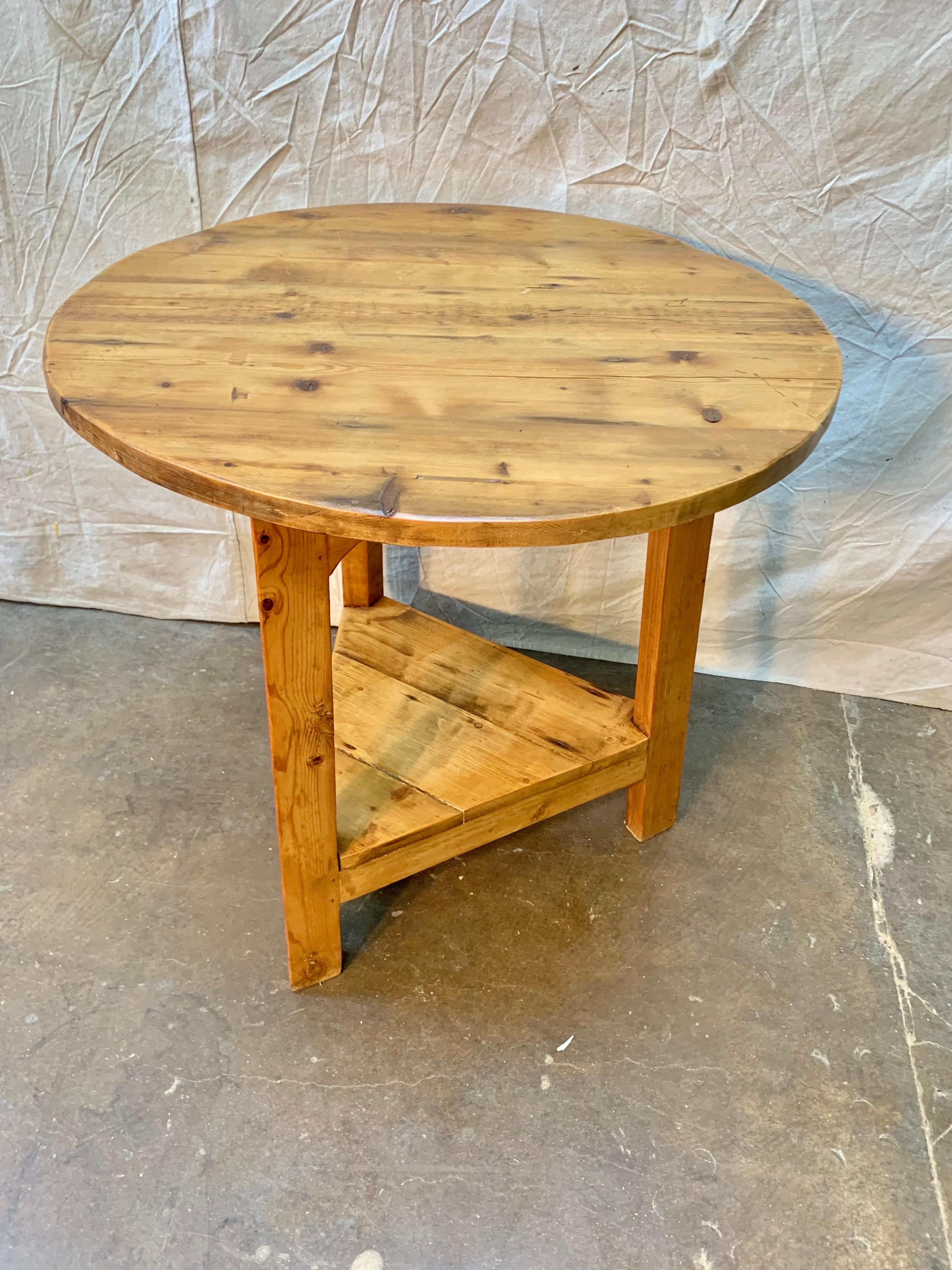 Late 1900s English Pine Cricket Table 6