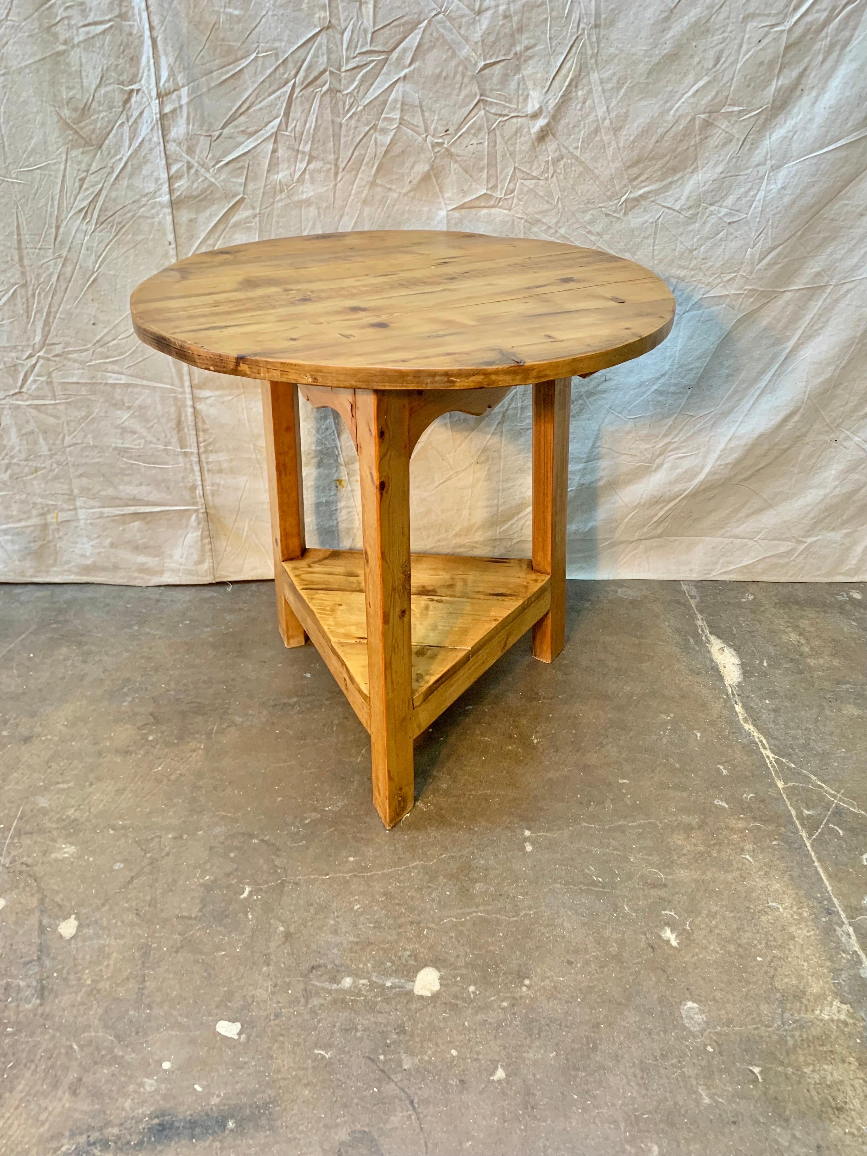 Late 1900s English Pine Cricket Table 1