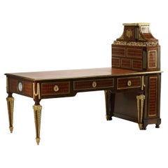 Late 1900's Louis XVI Style, Ormolu, Bureau Plat, Cartonnier, Writing Desk!