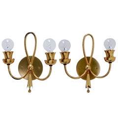 Late 1940s Botanical Sconces II