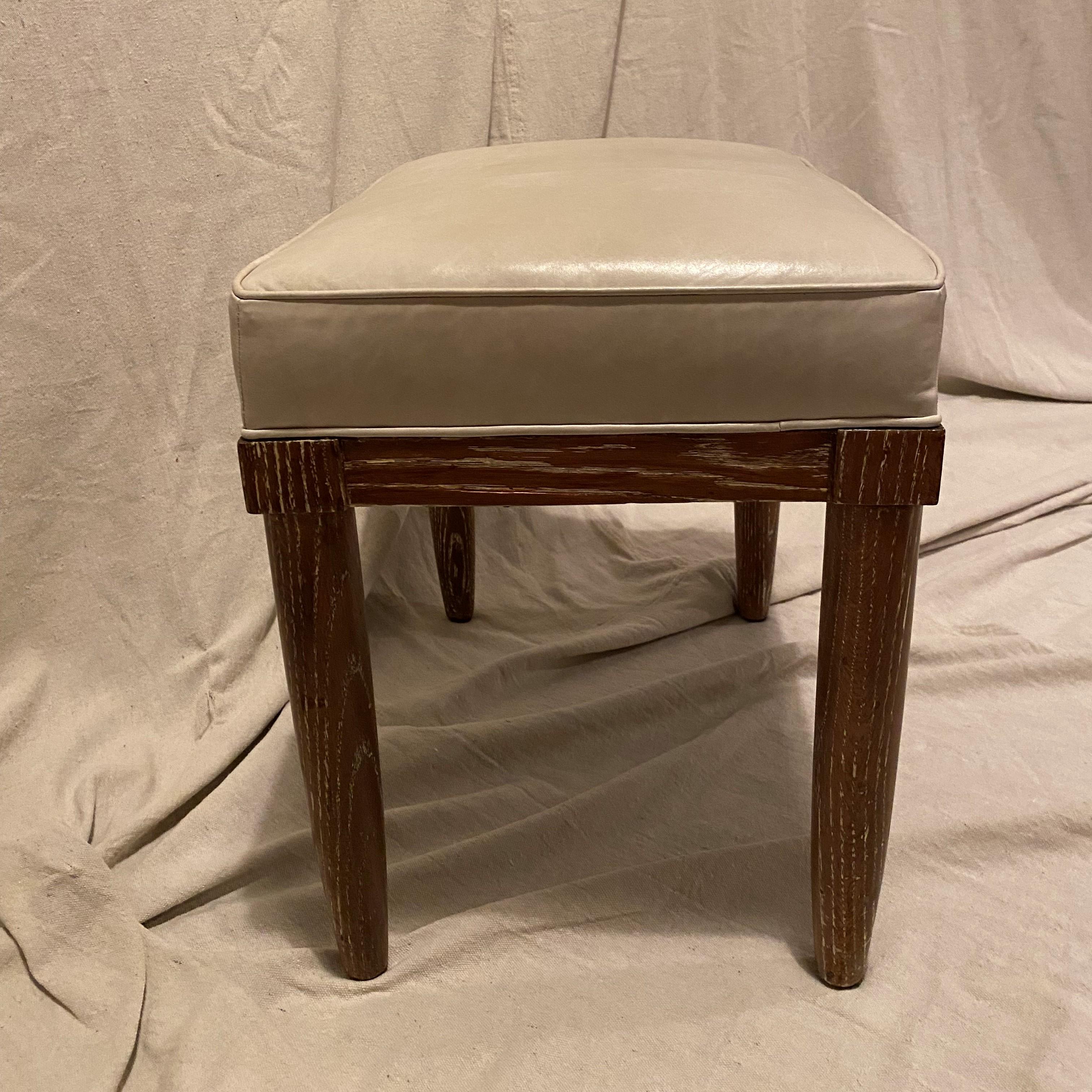 French Late 1940's Moderne / Deco Footstool or Ottoman  For Sale