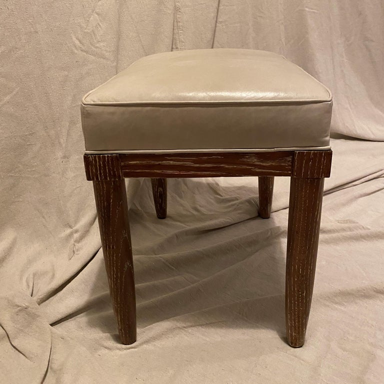French Late 1940's Moderne / Deco Footstool or Ottoman  For Sale
