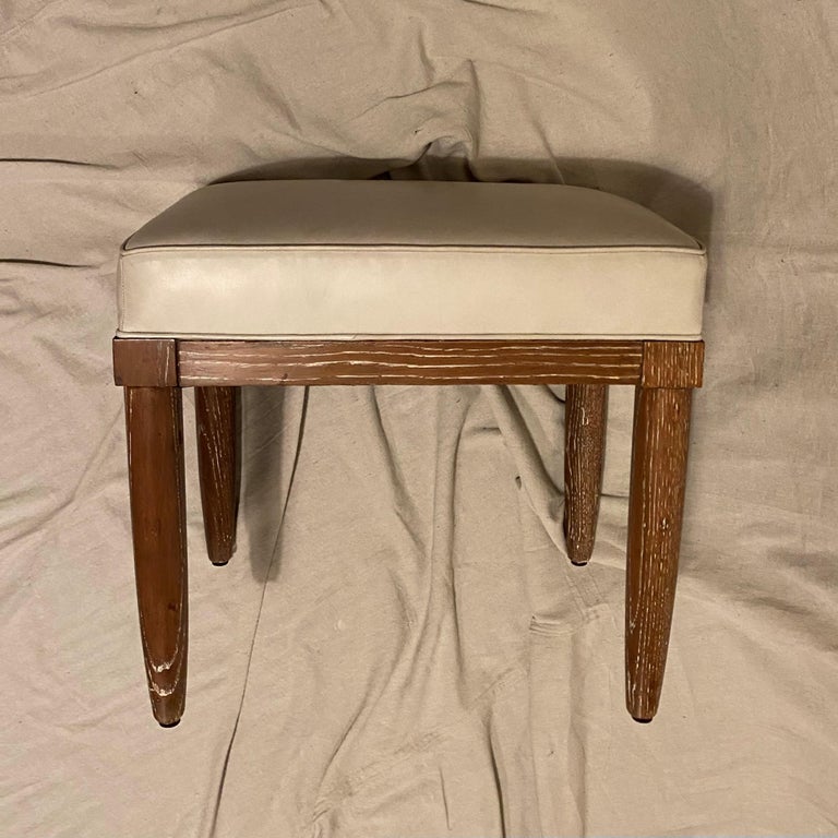 Late 1940's Moderne / Deco Footstool or Ottoman  In Good Condition For Sale In New York, NY