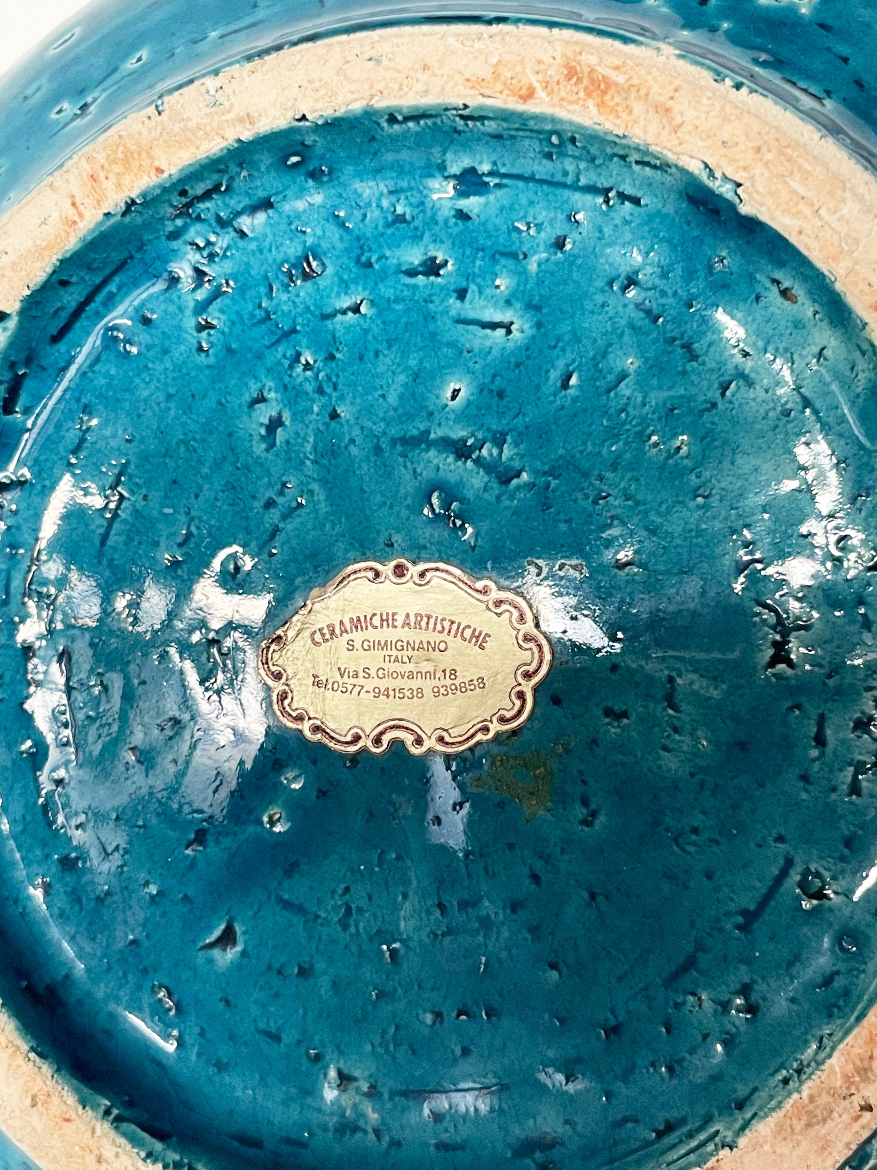 Cotto in fornace Caraffa da acqua blu Aldo Londi Rimini per Bitossi, fine anni '50-inizio anni '60, Italia in vendita