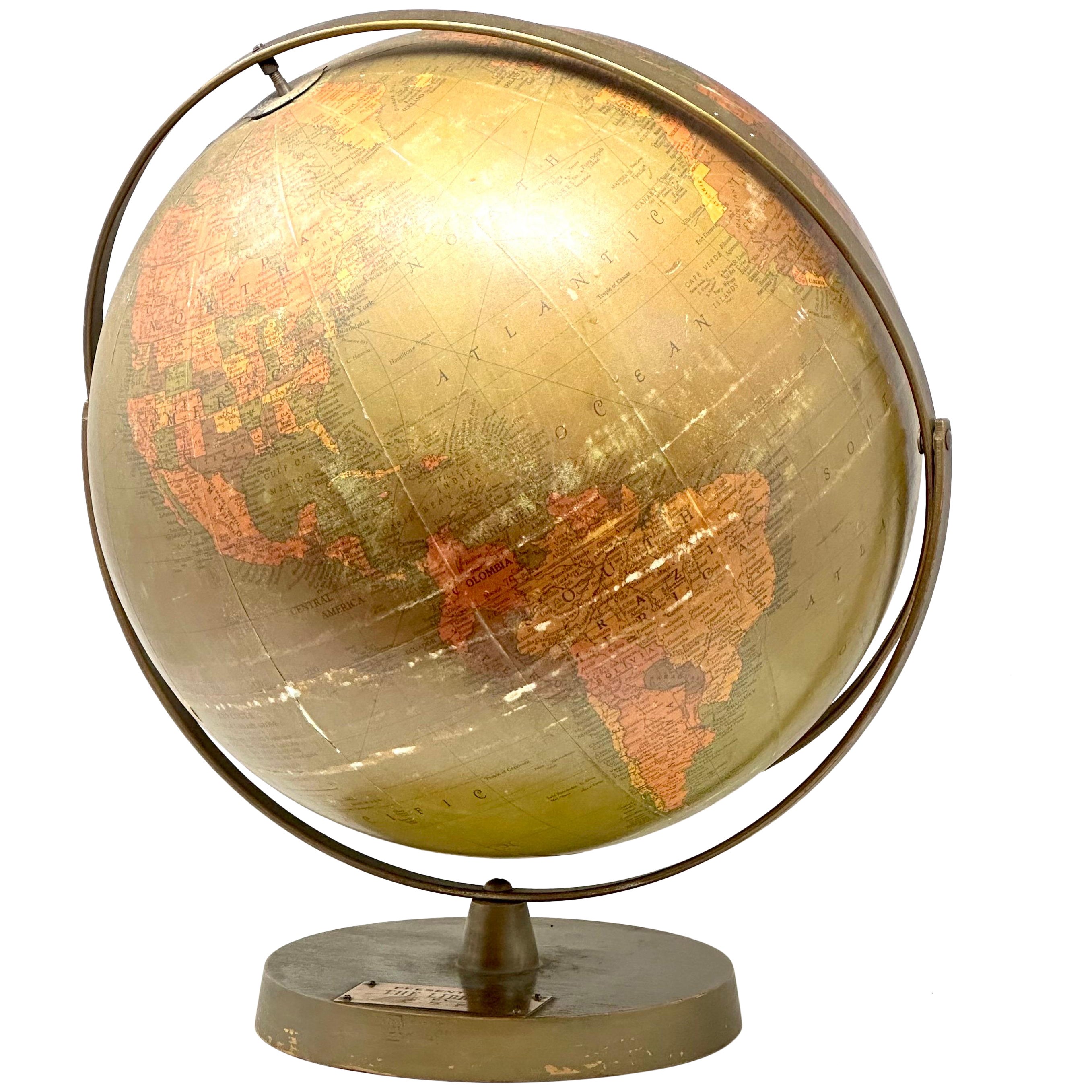 Globo de biblioteca grande Replogle de finales de los años 50