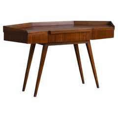 Late 1950s Teak Vanity with Drop-leaf Top