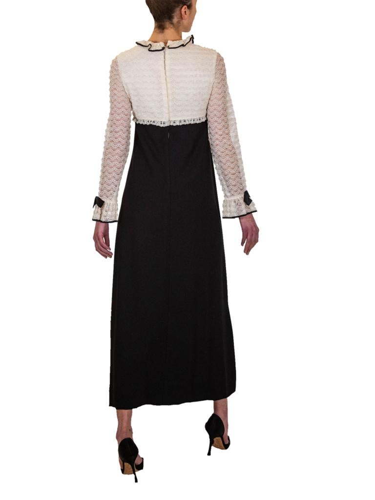 Late 1960s / Early 1970s Tuxedo Inspired Evening Dress In Good Condition In London, GB