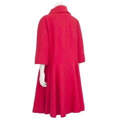 Pierre Cardin Scharlachroter Swing-Mantel aus den späten 1960er Jahren