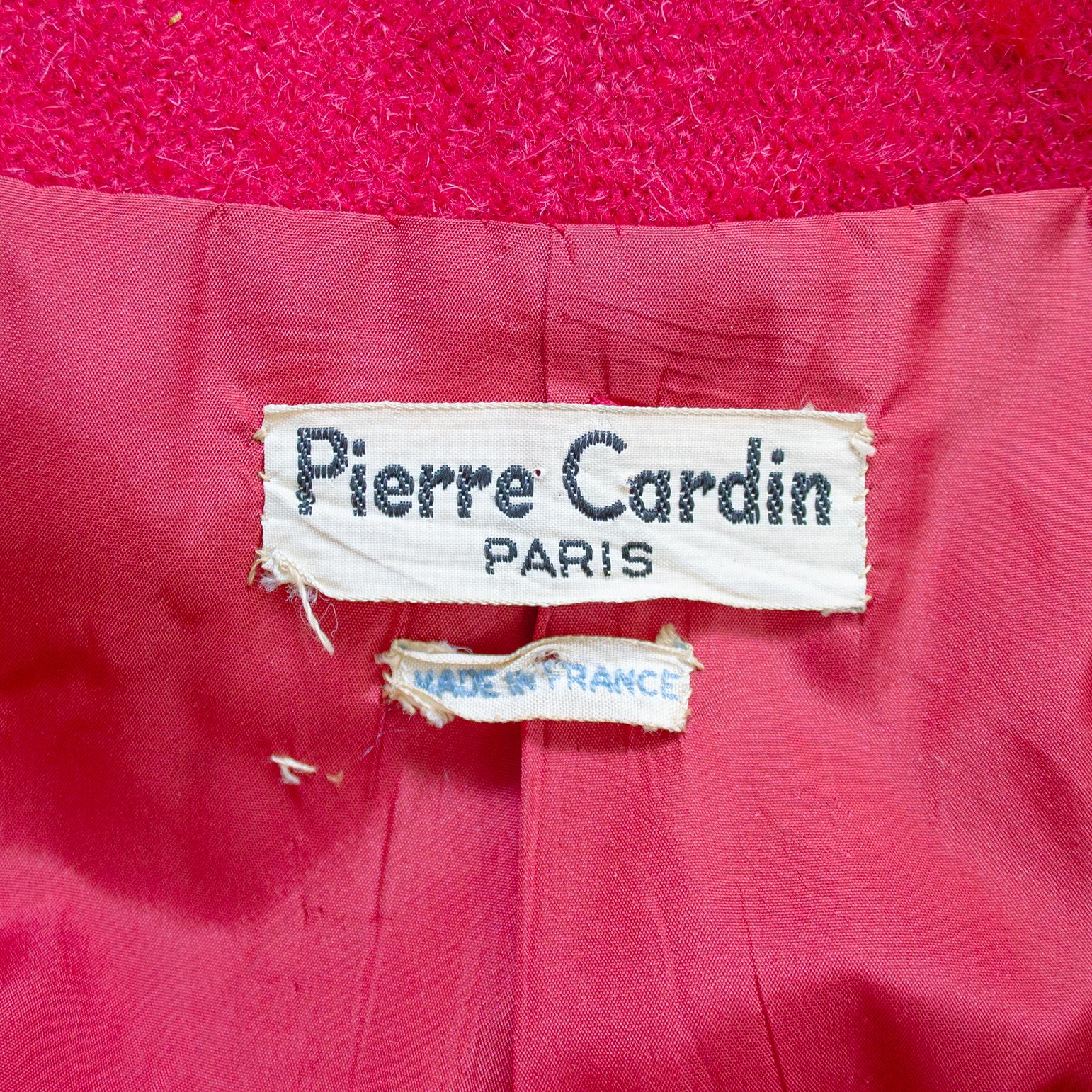 Pierre Cardin Scharlachroter Swing-Mantel aus den späten 1960er Jahren im Angebot 2