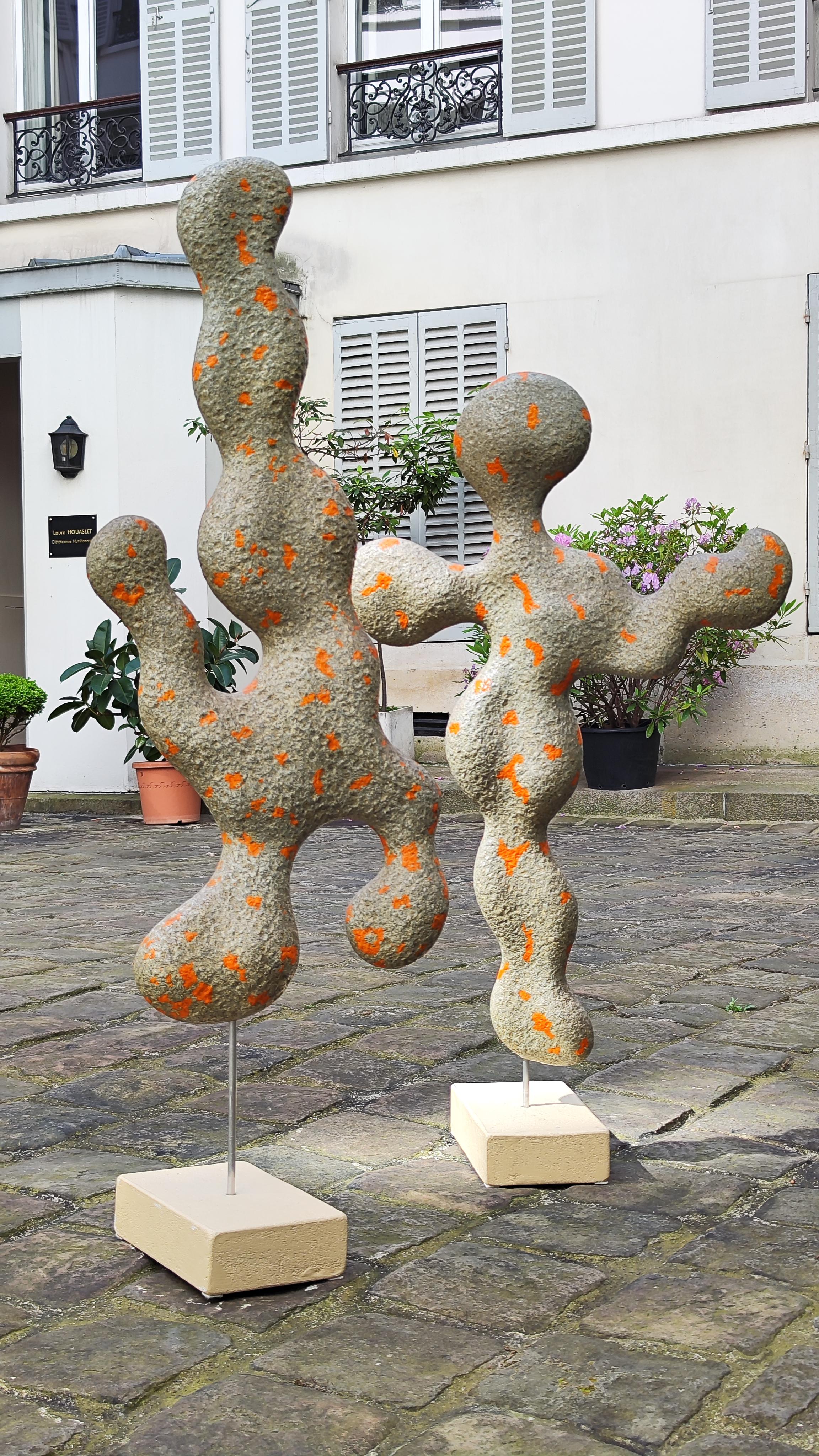 Late 1970s Sculptures in Resin in the Way of Jean Arp, Picasso, France In Good Condition For Sale In Paris, FR