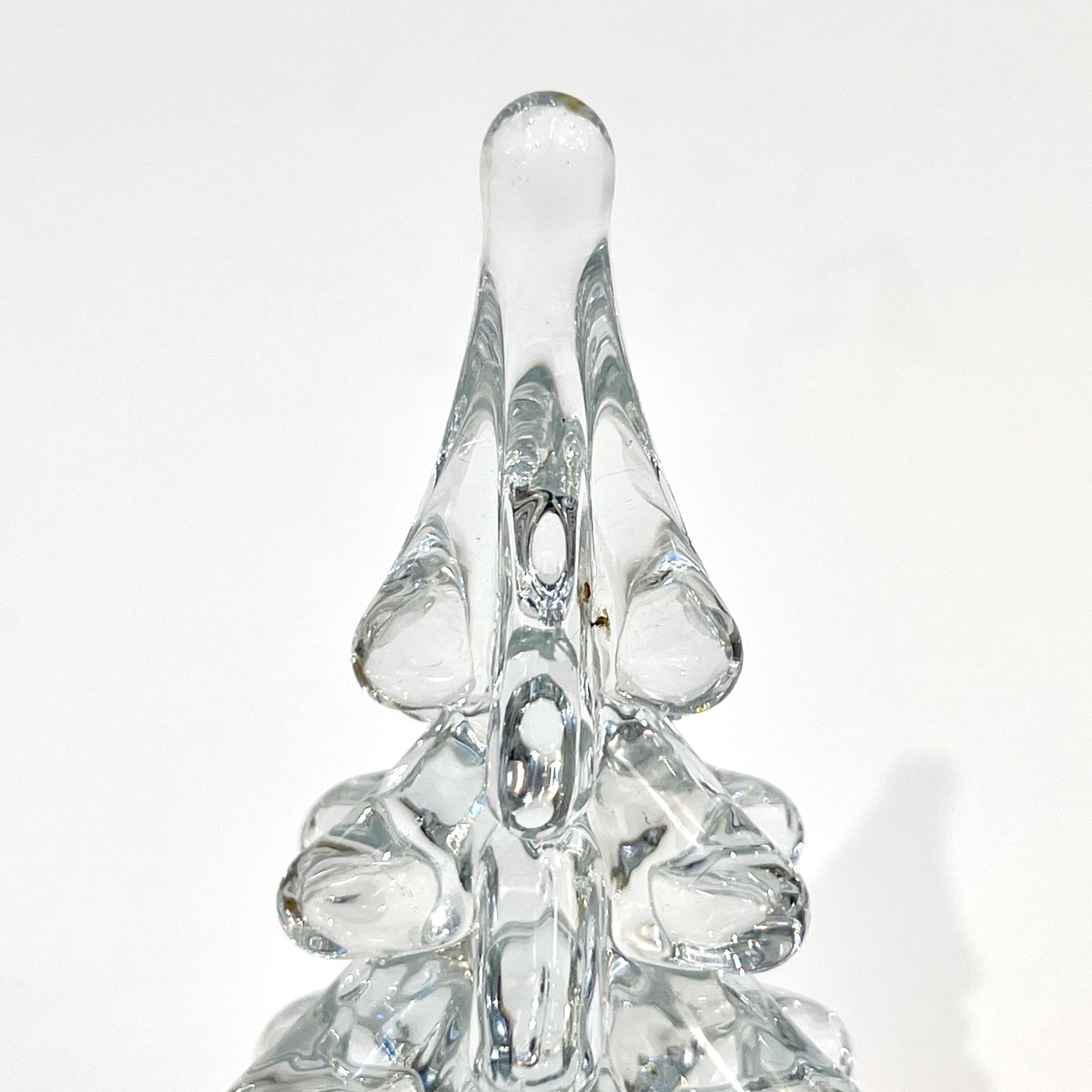 Hand-Crafted Late 1970s Sweden Vintage FM Ronneby Crystal Glass Tree Modernist Sculpture
