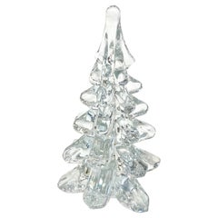 Late 1970s Sweden Vintage FM Ronneby Crystal Glass Tree Modernist Sculpture
