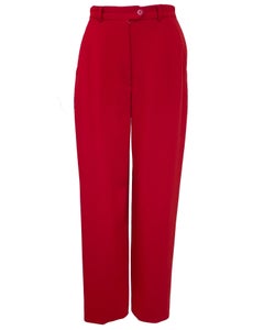 Fin des années 1980, costume pantalon rouge Giorgio Armani