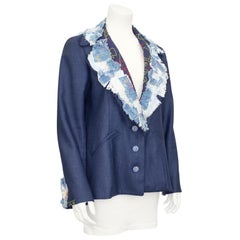 Late 1980s John Galliano Denim Patchwork Blazer