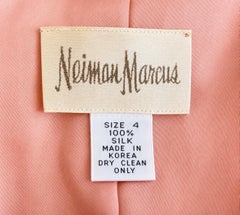 Late 1980s Neiman Marcus Silk Sequin Floral Jacket Pearl Rhinestone Gold Buttons
