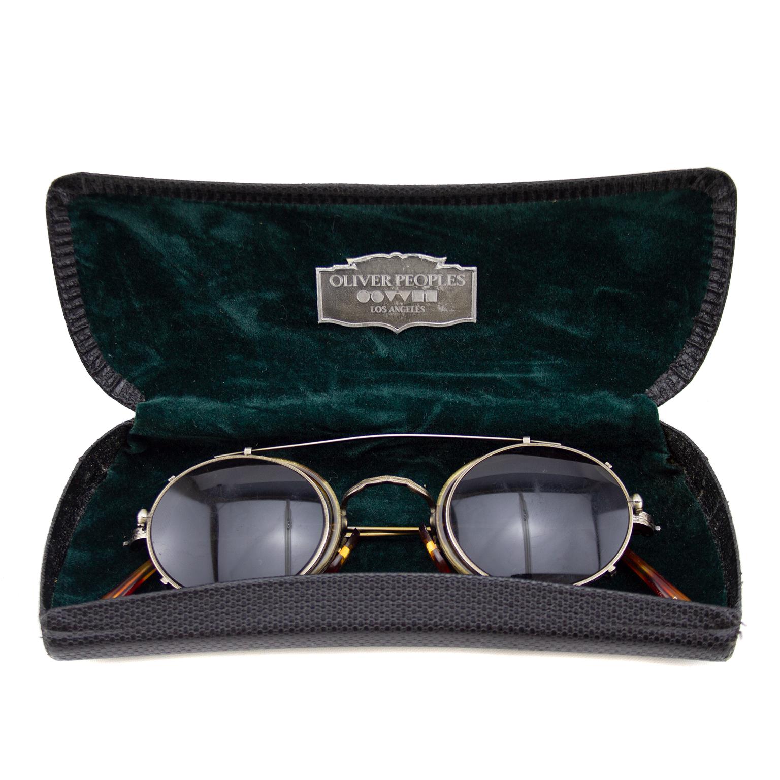 Late 1989's Oliver Peoples Clip on Sunglasses at 1stDibs