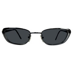 Late 1990s Chloé by Stella McCartney Floral Etched Gunmetal Frame Sunglasses