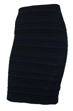Late 1990s Dolce & Gabbana Black Textured Knit Woven Bodycon Pencil Skirt