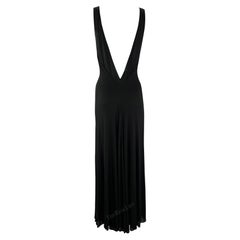 Used Late 1990s Giorgio Armani Sheer Plunging Back Bodycon Gown