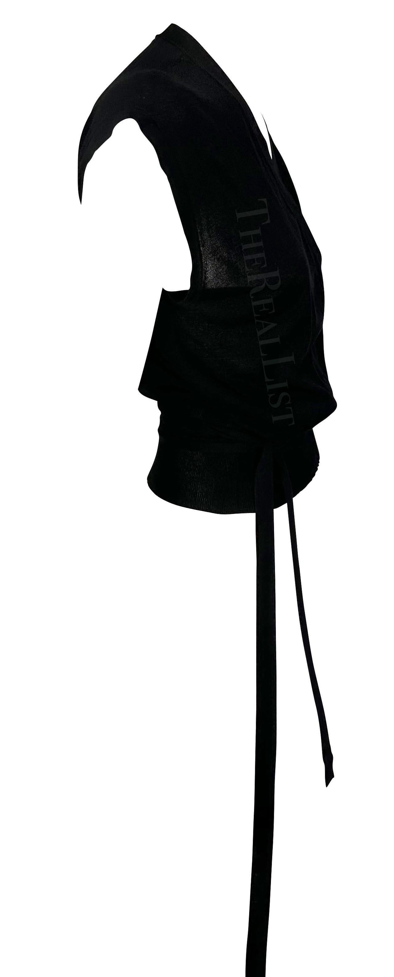 Top de punto de seda negro Gucci by Tom Ford de finales de los 90 Negro en venta
