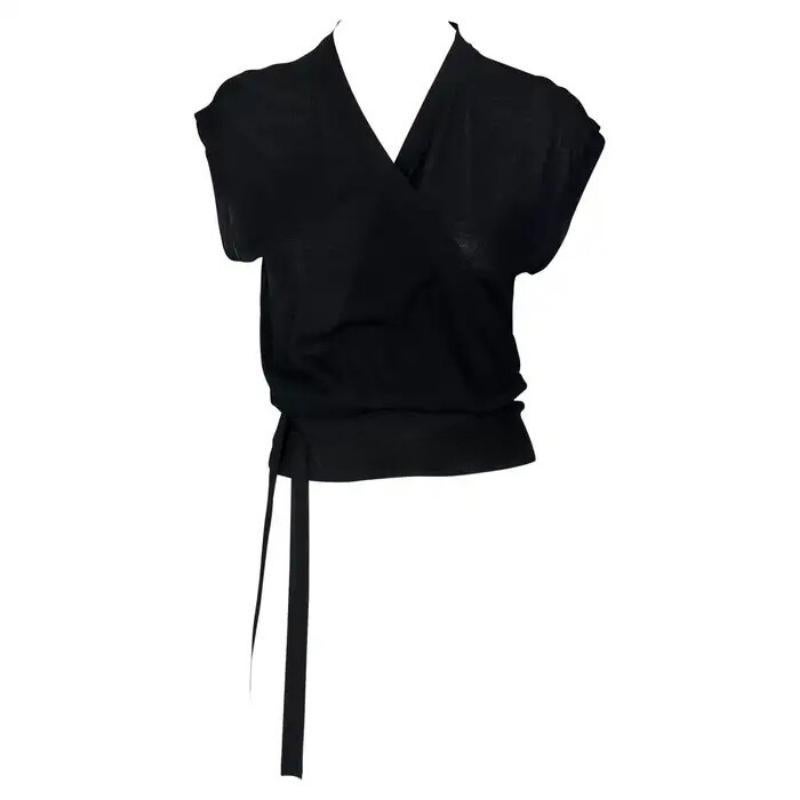Top de punto de seda negro Gucci by Tom Ford de finales de los 90